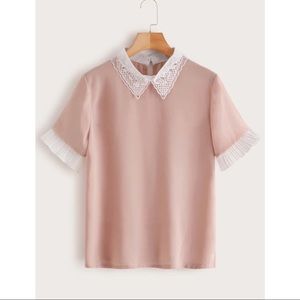 Lace collared blouse size 1XL